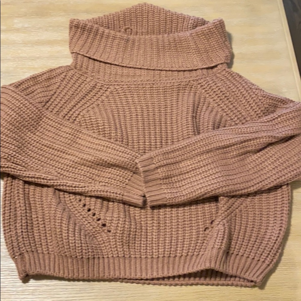 Moon&madison cable knit sweater in mauve size M